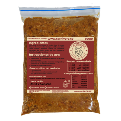 Carnivoro Equilibrio Salvaje 500g