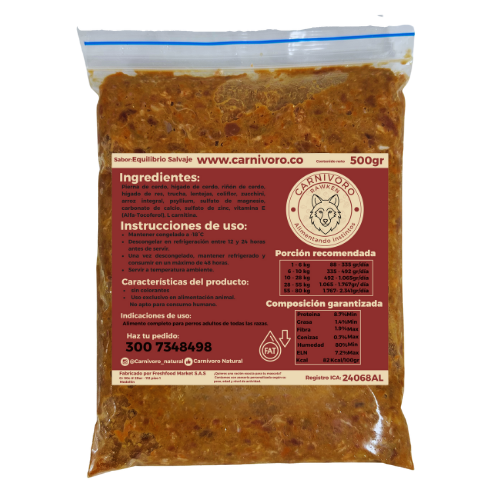 Carnivoro Equilibrio Salvaje 500g