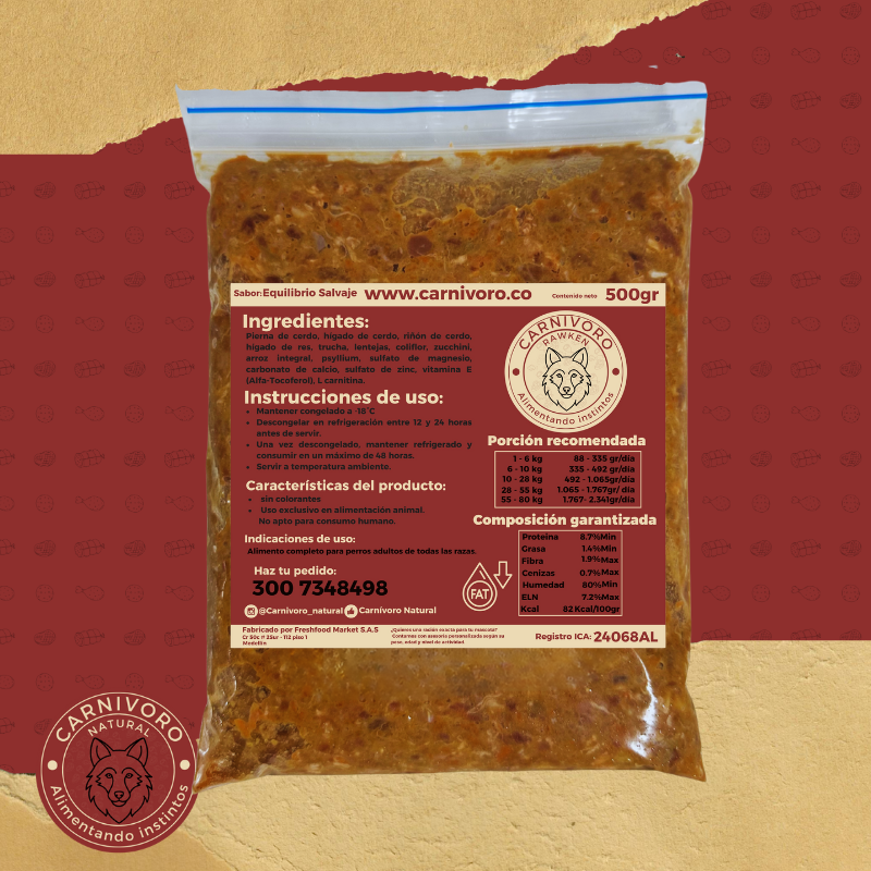 Carnivoro Equilibrio Salvaje 500g