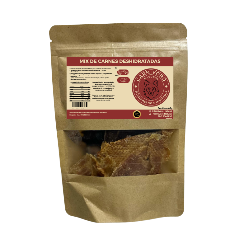 Carnivoro Mix De Carnes (Pechuga, Pulmón y Corazón)